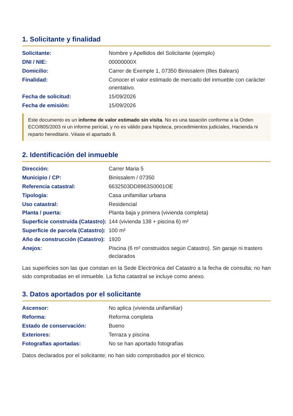 Identificación del inmueble